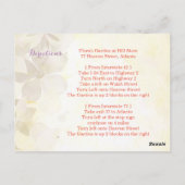Garden Breeze Wedding Accommodations Directions Briefkaart (Achterkant)