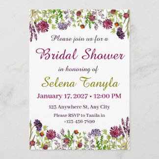 Garden Bridal Shower Invitation Card Kaart