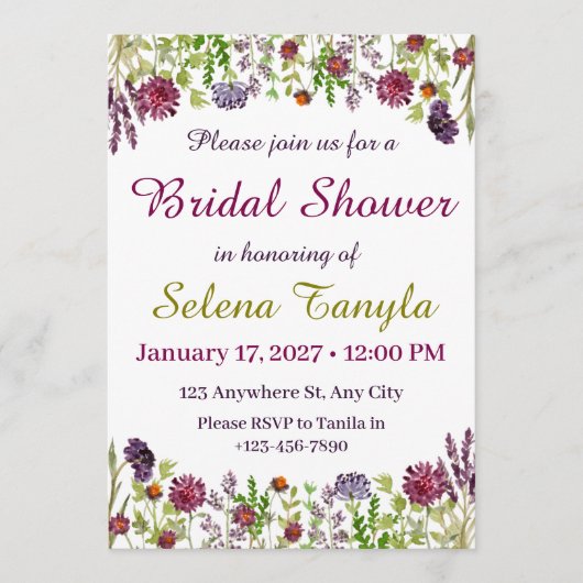 Garden Bridal Shower Invitation Card Kaart (Voorkant)