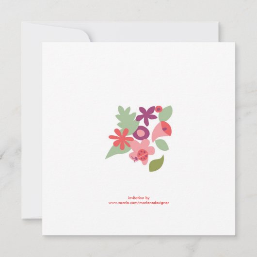 Garden Bridal Shower Kaart (Achterkant)