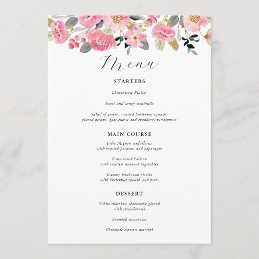 Garden Bridal Tea Party Menu (Voorkant)