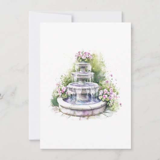 Garden bruiloft bedankt je kaart (Achterkant)