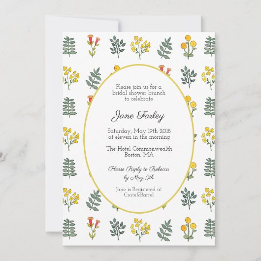 Garden Brunch Uitnodiging (Voorkant)