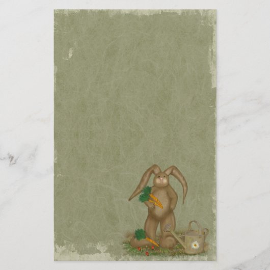 Garden Bunny- Stationery-"no lines" Briefpapier (Voorkant)