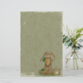 Garden Bunny- Stationery-"no lines" Briefpapier (Staand voorkant)