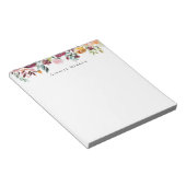  Garden Burgundy Floral Notitieblok (Schuin)