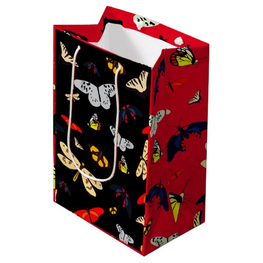 Garden Butterflies Medium Cadeauzakje (Voorkant Gekanteld)