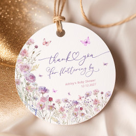 Garden Butterfly Bedankt voor het fladderen door Bedankjes Labels