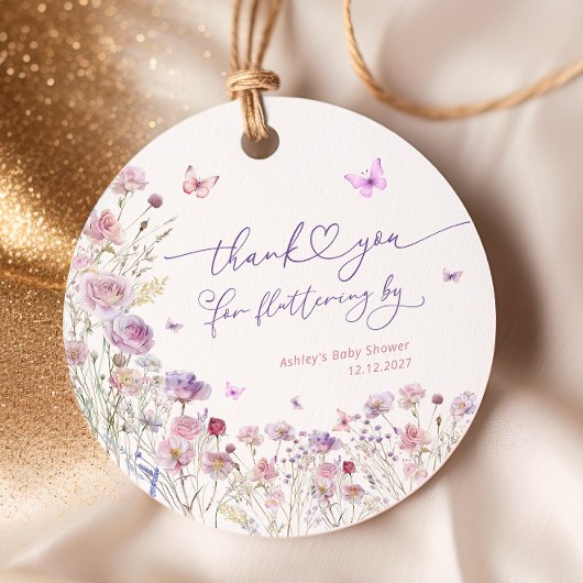 Garden Butterfly Bedankt voor het fladderen door Bedankjes Labels