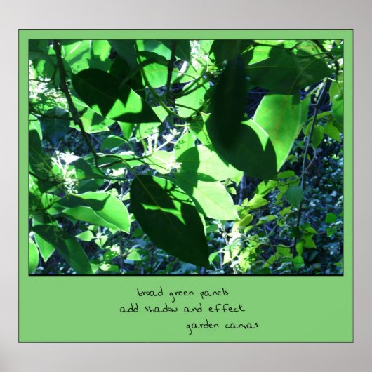 Garden Canvas Haiku Art Print (Voorkant)