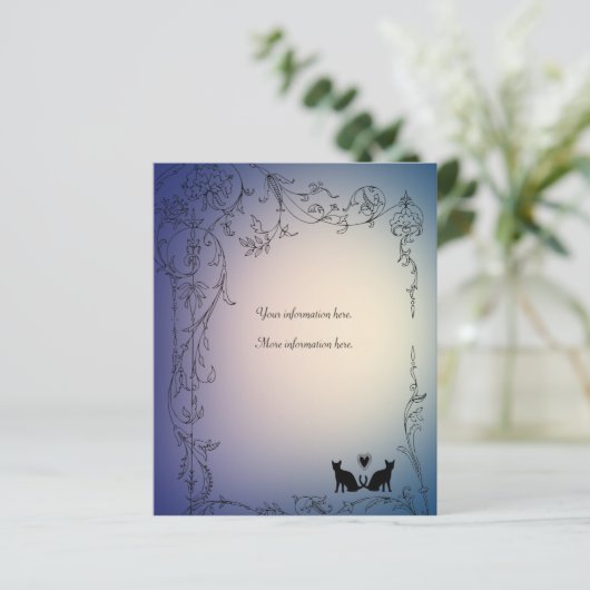 Garden Cat Lovers Wedding Insert (Staand voorkant)