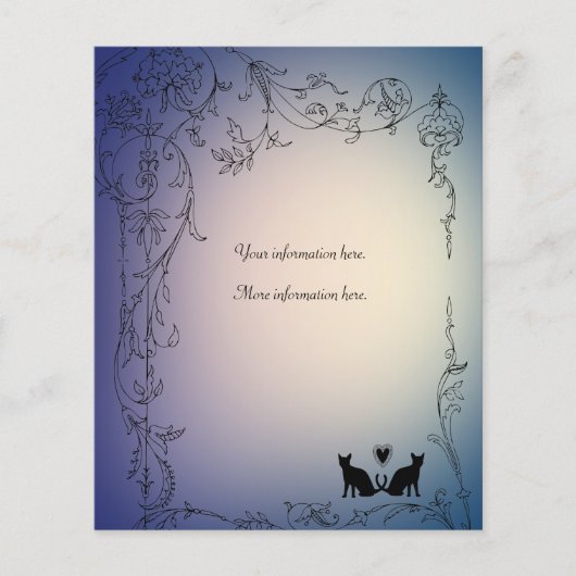 Garden Cat Lovers Wedding Insert (Voorkant)
