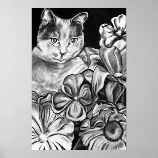 Garden Cat Poster (Voorkant)
