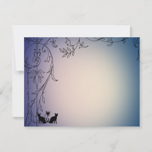 Garden Cats Dank u gepersonaliseerd met enveloppen Bedankkaart (Achterkant)