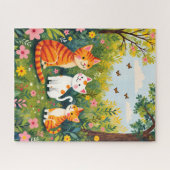 Garden Cats Puzzle Legpuzzel (Horizontaal)