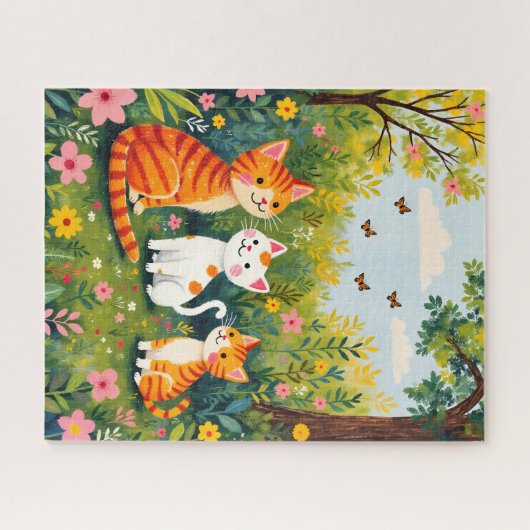 Garden Cats Puzzle Legpuzzel (Horizontaal)