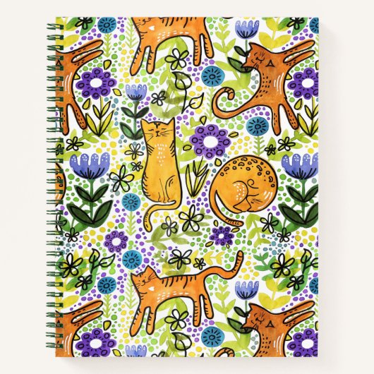 Garden Cats Sketchpad Notitieboek (Voorkant)