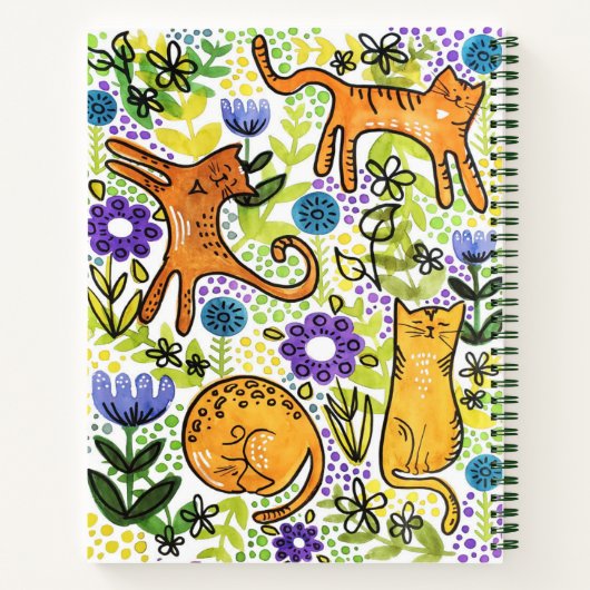 Garden Cats Sketchpad Notitieboek (Achterkant)