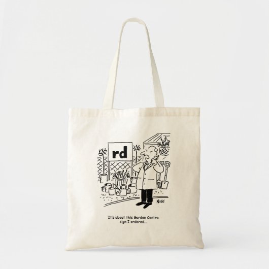 Garden Center Sign. Funny Bag Tote Bag (Voorkant)