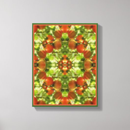 Garden Cherry Tomaten Natuur Abstract Canvas Afdruk (Voorkant)