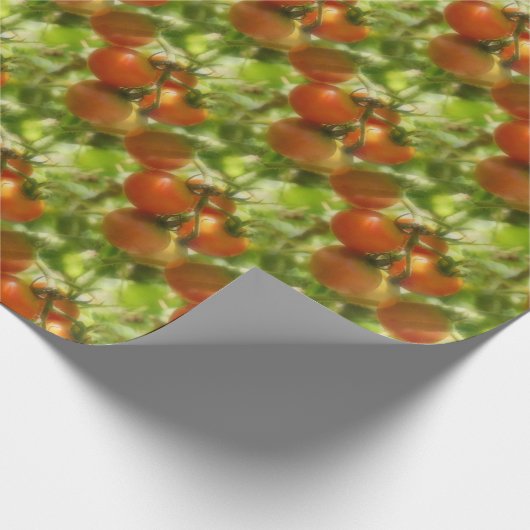 Garden Cherry Tomates Natuur Pattern Cadeaupapier (Hoek)