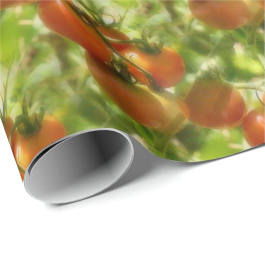 Garden Cherry Tomates Natuur Pattern Cadeaupapier (Rol Hoek)