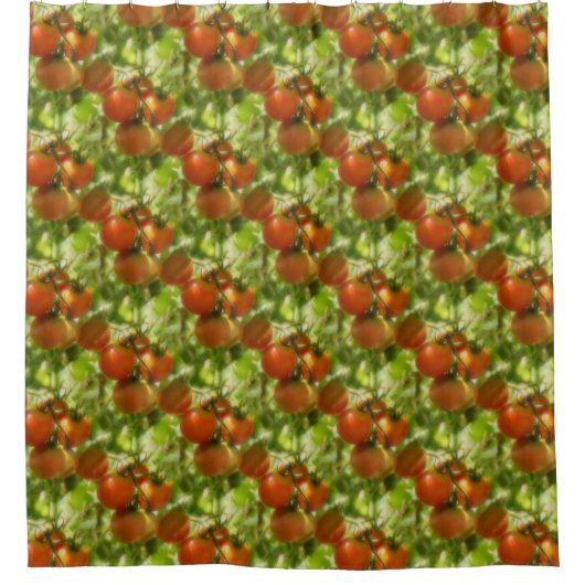 Garden Cherry Tomates Natuur Pattern Douchegordijn (Voorkant)