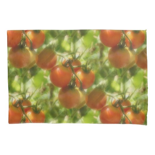 Garden Cherry Tomates Natuur Pattern Kussensloop (Voorkant)
