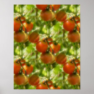 Garden Cherry Tomates Natuur Pattern Poster