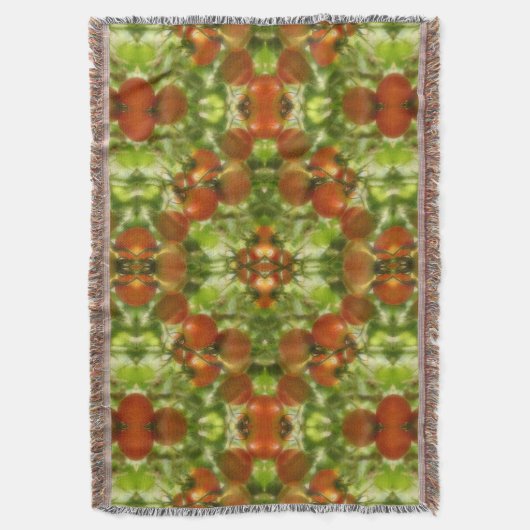 Garden Cherry Tomatoes Abstract Deken (Voorkant Verticaal)