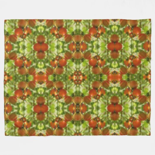 Garden Cherry Tomatoes Abstract Fleece Deken (Voorkant (Horizontaal))