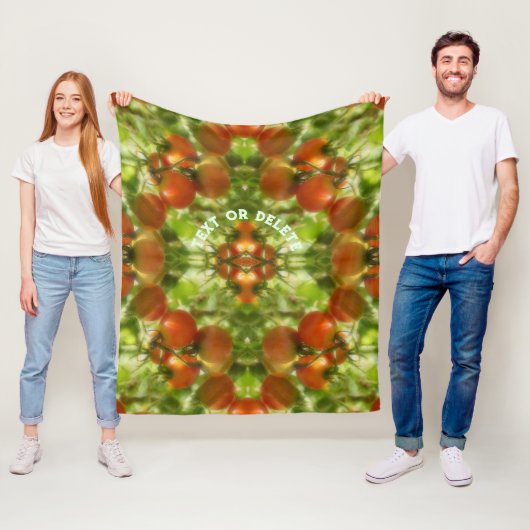 Garden Cherry Tomatoes Abstract gepersonaliseerd Fleece Deken (In situ)