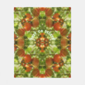 Garden Cherry Tomatoes Abstract gepersonaliseerd Fleece Deken (Voorkant)