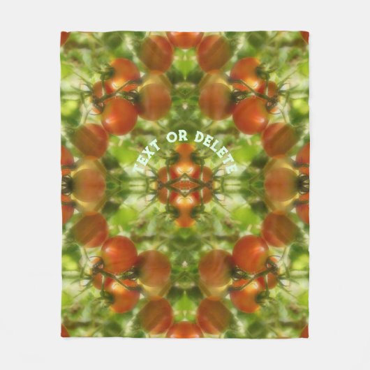 Garden Cherry Tomatoes Abstract gepersonaliseerd Fleece Deken (Voorkant)