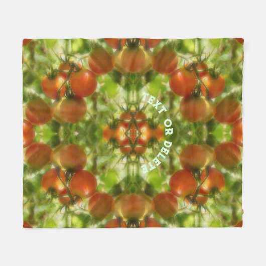 Garden Cherry Tomatoes Abstract gepersonaliseerd Fleece Deken (Voorkant (Horizontaal))