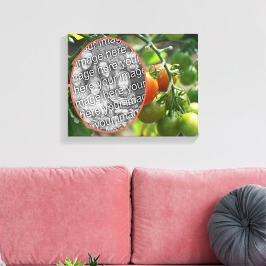 Garden Cherry Tomatoes Creëer Uw eigen foto Canvas Afdruk (Insitu (Woonkamer))