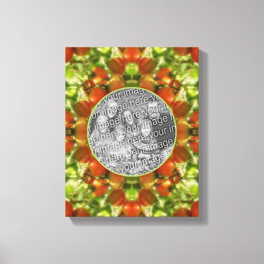 Garden Cherry Tomatoes Lijst Creëer Uw eigen foto Canvas Afdruk (Voorkant)