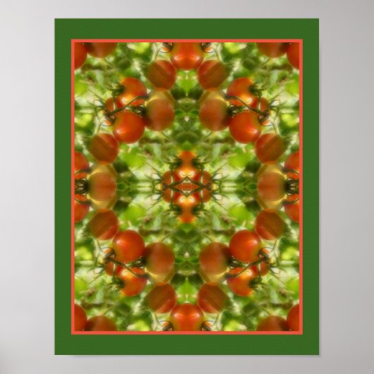 Garden Cherry Tomatoes Natuur Mirror Abstract Poster (Voorkant)
