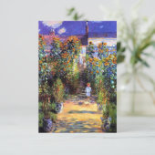 Garden Claude Monet Summer Sunflower Flowers  Bedankkaart (Staand voorkant)