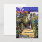 Garden Claude Monet Summer Sunflower Flowers  Bedankkaart (Voorkant / Achterkant)