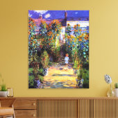 Garden Claude Monet Summer Sunflower Flowers Canvas Afdruk (Insitu (Woonkamer))