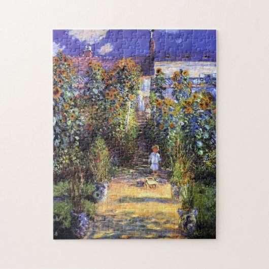 Garden Claude Monet Summer Sunflower Flowers Legpuzzel (Verticaal)