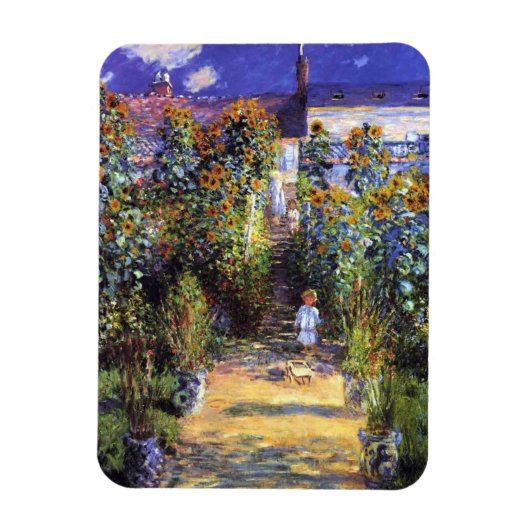 Garden Claude Monet Summer Sunflower Flowers Magneet (Verticaal)