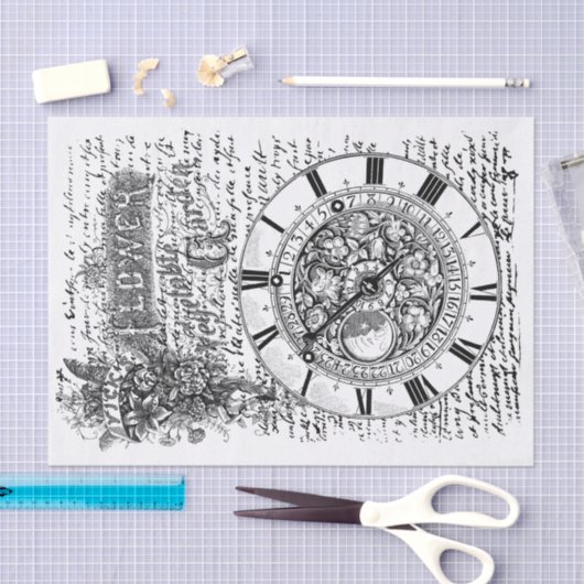 Garden Clock Tissuepapier (Craft)