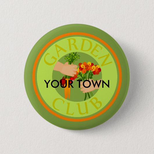 Garden Club Emblem Ronde Button 5,7 Cm (Voorkant)