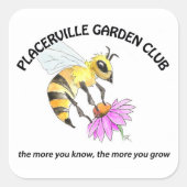 Garden Club Sticker with Bee Design (Voorkant)