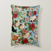 Garden Companions – Floral Cats in Bloom Accent Kussen (Achterkant (Verticaal))