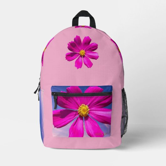 Garden Cosmos, the everyday or school backpack.  Bedrukte Rugzak (Voorkant)