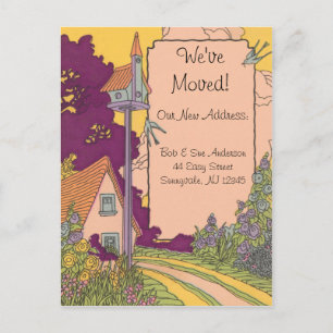 Garden Cottage Nieuw Adres Briefkaart