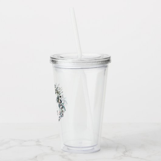 Garden Crest Bruiloft Bruid Tribe Paarse Acryl Drinkbeker (Links)